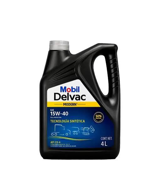 Envase de aceite MOBIL MOBIL DELVAC MODERN 15W40 FULL PROTECTION - GL 4 LT grado 15W40 - Lubricentro Piloto